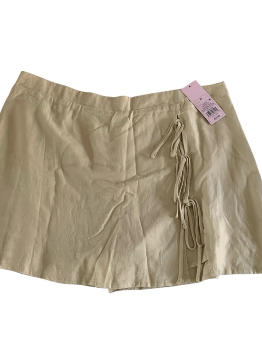 Wild Fable Tie Wrap Mini Skirt Taupe Beige Size M NWT